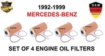 Engine Oil Filter Set Of For 92-99 Mercedes-benz W124,W140,R129,S500,CL500,400. Fixed Price $83.33.