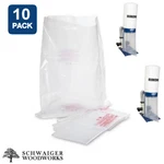 (10) Plastic Dust Collector Lower Bags For Rikon Model #60-150 & 60-200, 60-902. Fixed Price $49.99.