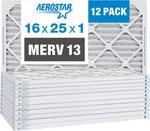 Aerostar 16X25X1 Merv 13 Air Filter, Pleated Furnace Hvac Filters (15.75X24.7. Fixed Price $163.35.