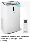 Serenelife Slpac Portable Air Conditioner 12000BTU. Fixed Price $150.00.