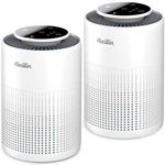 2 Pack Air Purifiers For Home Bedroom H13 True Hepa Filter Cleaner, Odor .... Fixed Price $71.77.