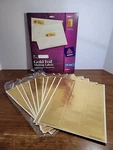 Avery 8987 Gold Foil Mailing Labels 3/4" X 2 1/4" With Sheets Remaining. Fixed Price $7.99.