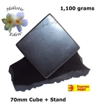 70MM Shungite Cube + Stand, Emf Protection, Air Purifier Crystal Health Stone. Fixed Price $96.21.