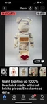 Giant Lighting Up 1000% Bearbrick Made With Real Bricks Pieces Sneakerhead Gifts. Fixed Price $130.50.