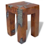 Vidaxl Solid Teak Wood Stool, Durable And Stable, 11.8" 15.7" Brown. Fixed Price $175.99.