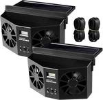 2 Pack Solar Powered Car Exhaust 3 Fans Window 4500 Rpm Air Vent Radiato. Fixed Price $62.42.
