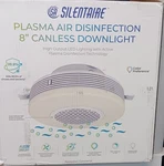 Silentaire 8 In. Canless Integrated Led Light Plasma Disinfection Fan. Fixed Price $25.00.