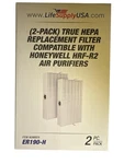Lifesupplyusa ER190-H True Hepa Pleated Filter 2-PACK For Honeywell Air Purifier. Fixed Price $25.00.