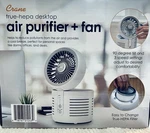Crane True-hepa Desktop Air Purifier + Fan Uvc Light And Filtration. Fixed Price $74.99.