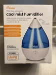 Crane Droplet Ultrasonic Teardrop Cool Mist Air Humidifier, 0.5 Gal, Blue White. Fixed Price $20.00.