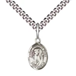 Women's Small Sterling Silver Saint Thomas More Medal Pendant 24" Chain Necklace. Fixed Price $64.93.