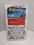 Filtrete 12X20X1 Allergen Defense Air Filter 1000 Mpr Lot Of 3. Fixed Price $27.99.