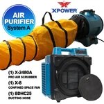 Xpower X-2480A Fire & Smoke Damage RESTORATION-1XAIR SCRUBBER,1XFAN,1XDUCT Hose. Fixed Price $1294.00.