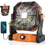 Portable Camping FAN,20000MAH Rechargeable Battery Powered With Led Lantern,. Fixed Price $57.73.