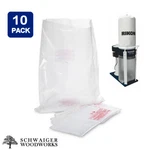(10) Plastic Dust Collector Lower Bags For Rikon Model # 60-100, Same 60-901. Fixed Price $39.99.