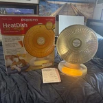 Presto Heatdish Parabolic Electric Heater Portable Plus Footlight 0791206 White. Fixed Price $80.00.