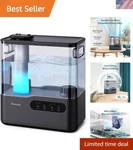 Breezome 5L Humidifiers For Bedroom Large Room, 36H Top Fill Cool Mist. Fixed Price $43.64.