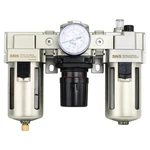 Sns 1/2" Npt Compressed Air Filter Regulator Lubricator Three Unit Combo Frl .... Fixed Price $100.92.