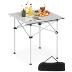 Folding Roll-up Camping Table W/metal Legs, Carry Bag For Picnic, Hiking, Bbq. Fixed Price $39.99.