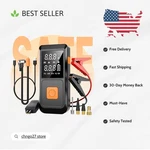 Emergency Jump Starter With 150PSI Air Compressor And Intelligent Safety System. Fixed Price $64.99.