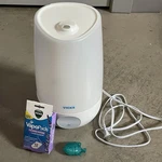 Vicks 1.2GAL Filter Free Humidifier, Med Room, Scent Pack & Fish Cleaner, VUL565. Fixed Price $41.99.