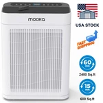 Mooka Home Large Room Air Purifiers H13 Hepa Filter Dual Intake Cleaner Odor. Fixed Price $94.97.