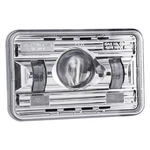 For Kenworth W900 84 Headlight 4X6" Rectangular Chrome Heated Projector Led. Fixed Price $366.71.