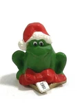 1991 Hallmark Merry Miniature Christmas Frog Figurine QFM1729 Green Decor. Fixed Price $9.62.
