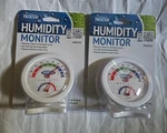 2 New Best Air HG050 Indoor Humidity Monitor Hygrometer Universal No Battery Req. Fixed Price $21.96.